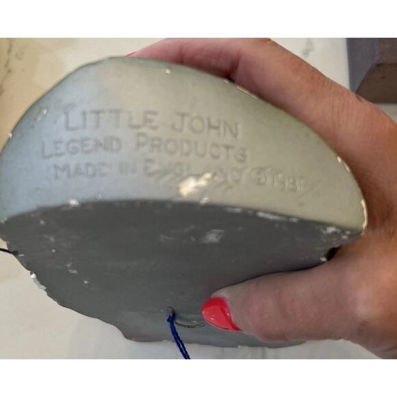 Little John‎ & Robinhood Heads Bosson Legend Models Chalkware England Wall Hang - Picture 12 of 13